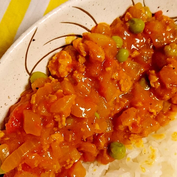 市販のカレールーで作る鶏挽き肉のキーマカレー